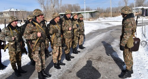 A military unit of the army of Nagorno-Karabakh. Photo by the press service of the Ministry of Defence of Armenia http://www.mil.am/hy/news/7326