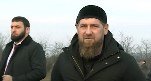 Ramzan Kadyrov. Screenshot from video posted by the "Grozny" ChGTRK, https://www.youtube.com/watch?v=Wuo-YxS6U6A