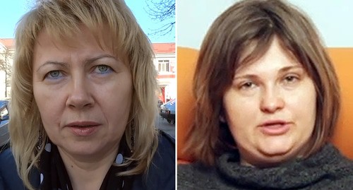 Marina Dubrovina (on the left) and Elena Milashina. Collage by the "Caucasian Knot" made of screenshots of the videos https://www.youtube.com/watch?time_continue=47&amp;v=3AIL5pg1_hE&amp;feature=emb_logo and https://www.youtube.com/watch?time_continue=37&amp;v=hGC8NxXlk4A&amp;feature=emb_logo
