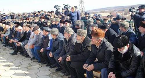 At the rally of Akkin Chechens held on February 23, 2020. Photo courtesy of Imampashi Chergezbiev for the "Caucasian Knot"