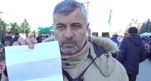 Barakh Chemurziev. Photo: screenshot of the video by Kavkaz.Realii https://www.youtube.com/watch?v=sK0TN_VlQnU