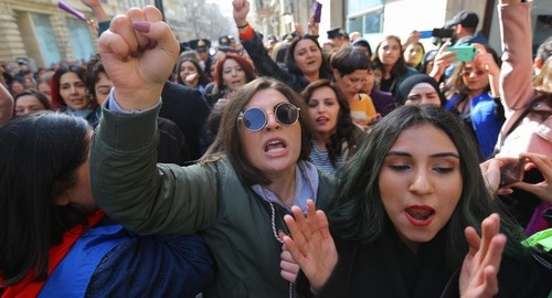 Feminists' march in Baku. March 8, 2020. Photo by Aziz Karimov for the "Caucasian Knot"