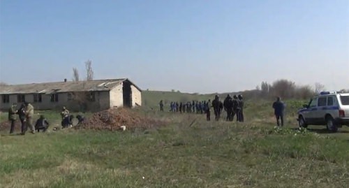 Law enforcers during the special operation in the Baksan District on March 23, 2020. Screenshot of the video by the Russian National Antiterrorist Committee (NAC) http://nac.gov.ru/kontrterroristicheskie-operacii/v-kabardino-balkarii-neytralizovany-okazavshie-0.html