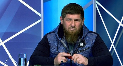 Ramzan Kadyrov. Screenshot from video posted by ChGTRK 'Grozny', https://vk.com/groznytv?z=video-42535075_456248996%2F5f3ba38468ffb21702%2Fpl_wall_-42535075