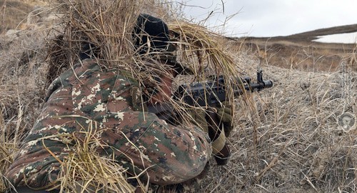 A soldier of the Nagorno-Karabakh Defence Army. Photo by the Ministry of Defence of Armenia http://www.mil.am/hy/news/7681