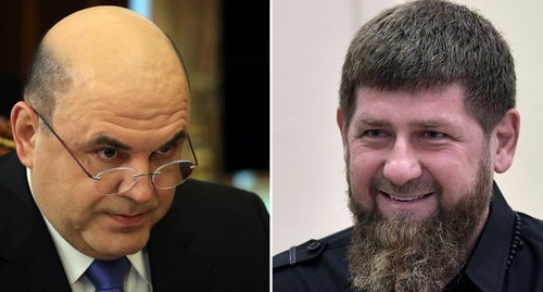 Mikhail Mishustin, Ramzan Kadyrov. Photos by the press service of Kremlin. Collage by the "Caucasian Knot"
