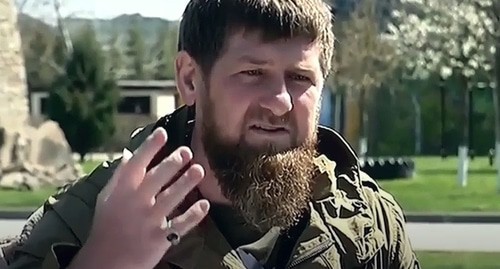 Ramzan Kadyrov. Screenshot from video posted by ChGTRK 'Grozny': https://www.youtube.com/watch?time_continue=8&v=vz5uSD2Z_2Y&feature=emb_logo.