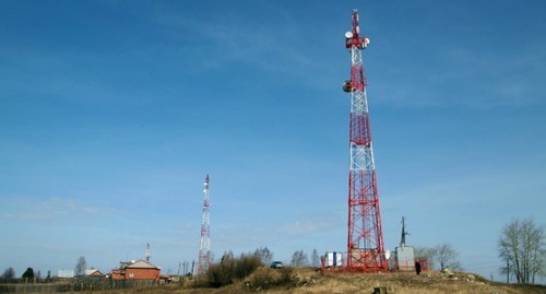 A GSM tower. Photo: NPO 'Techvodpolimer', https://tvpolimer.ru/products/podemnye-ustrojstva-i-metallokonstrukcii/vyshki-sotovoj-svyazi-v-tom-chisle/attachment/vyshki-sotovoj-svjazi-proizvodstvo-6/