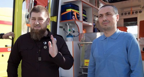 Ramzan Kadyrov and Elkhan Suleimanov, head of the Ministry of Public Health of Chechnya. Photo: Ramzan Kadyrov's VKontakte page, https://vk.com/ramzan