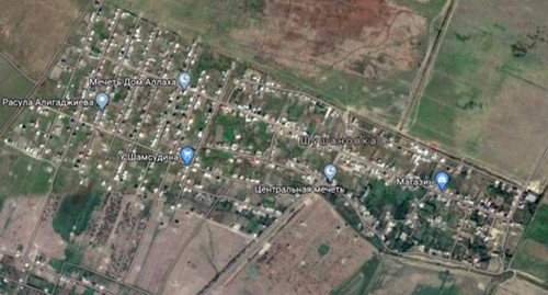 Village of Shushanovka (Dagestan) on Google map
