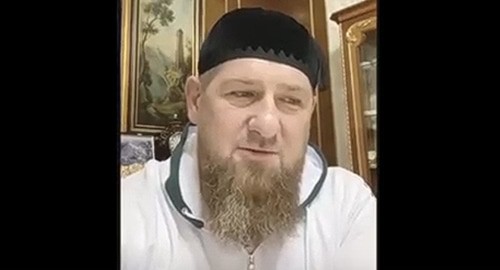 Ramzan Kadyrov, May 27, 2020. Screenshot from Kadyrov's personal VKontakte page, https://vk.com/ramzan?z=video279938622_456243170%2F79c85b3a7ec924cb0a%2Fpl_wall_279938622