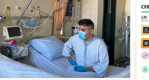 Mekhman Guseinov in a hospital room. Screenshot of the video https://www.gofundme.com/f/help-azerbaijani-human-right-defender-fight-cancer?utm_source=customer&amp;utm_campaign=p_cp+share-sheet&amp;utm_medium=copy_link-tip