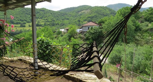 A view from the terrace of a guest house in the village of Badara, Nagorno-Karabakh. Photo by Alvard Grigoryan for the "Caucasian Knot"