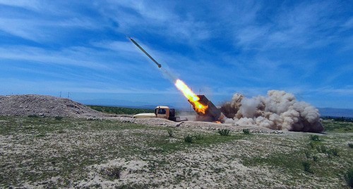 Live artillery. Photo by the press service of the Ministry of Defence of Azerbaijan https://mod.gov.az/
