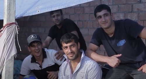 Citizens of Azerbaijan in the village of Kullar. Screenshot of the video by the "Caucasian Knot"
