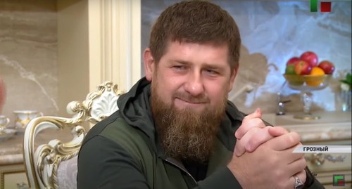Ramzan Kadyrov. Screenshot from the video posted by ChGTRK 'Grozny': https://www.youtube.com/channel/UC3FPh5_CUUx99KCqDE09kWQ