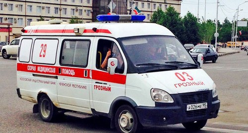An ambulance. Grozny. Photo by Magomed Magomedov for the "Caucasian Knot"
