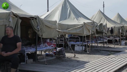 A tent camp in Kullar. Screenshot of the video by the "Caucasian Knot" https://youtu.be/FvC3Fw73mK4
