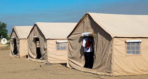 A tent camp in Kullar. Photo by the press service of the Derbent administration