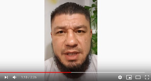 Murad Aslamkhanov. Screenshot from video "Murad's urgent appeal from Vienna to Kadyrov Ramzan – Don't touch my relatives!": https://www.youtube.com/watch?v=tJnEg_MDaFk