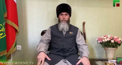 Salakh Mezhiev, the Mufti of Chechnya. Screenshot: https://www.youtube.com/watch?v=wBh8JQhmZSU