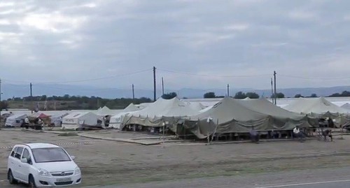 Camp in Kullar. Screenshot from the video posted by the Caucasian Knot at: https://youtu.be/n-JJNn-2XLI