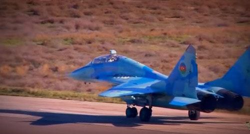 Warplane MiG-29. Screenshot: Azerbaijan Military Channel-Minitary News: https://www.youtube.com/watch?v=3F8cizjvB4A