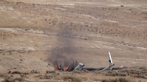 Downed drone at Armenia-Azerbaijan border. Photo: press service of the Ministry of Defence of Azerbaijan