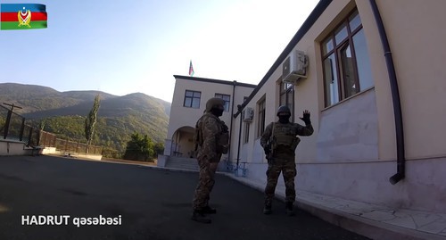 Screenshot from the video posted by the Ministry of Defence of Azerbaijan: