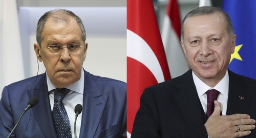 Sergei Lavrov (left) and Recep Tayyip Erdogan. Collage made by the Caucasian Knot. Photo: REUTERS/Murad Sezer, REUTERS/Yiannis Kourtoglou