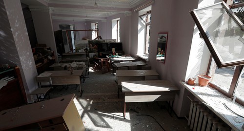 An art school destroyed as result of shelling of Martuni, October 14, 2020. Photo: REUTERS / Stringer
