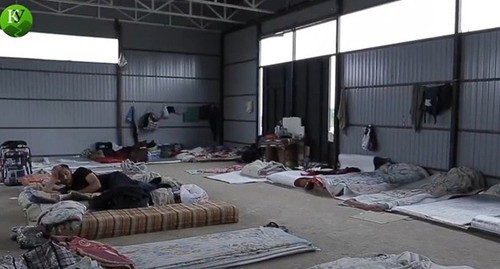 A tent camp in Kullar. Screenshot of the video by the "Caucasian Knot" https://www.youtube.com/watch?v=11hN-YEmPIg