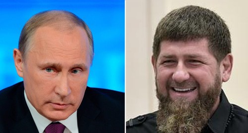 Vladimir Putin, Ramzan Kadyrov. Photo by the press service of the Russian President. Collage by the "Caucasian Knot"