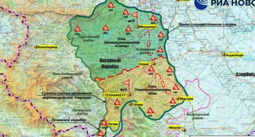 Positions of Russian peacemakers in Nagorno-Karabakh. Photo: press service of the Ministry of Defence of Russia
