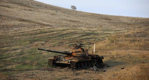 A tank. Nagorno-Karabakh, November 26, 2020. Photo: REUTERS/Aziz Karimov