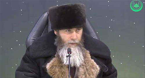 Salakh Mezhiev, the Mufti of Chechnya. Screenshot of the video by the Chechen Spiritual Administration of Muslims https://www.instagram.com/p/CIVtLMkBmz0/