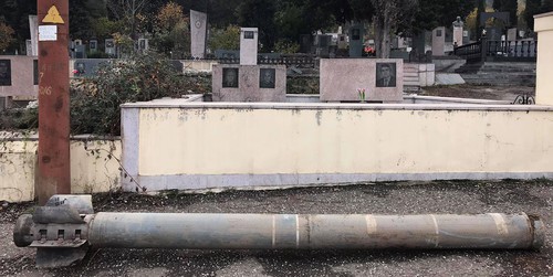 Unexploded shell at the cemetery in Stepanakert, November 6, 2020. Photo by Alvard Grigoryan for the Caucasian Knot
