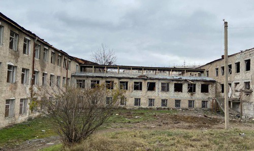 Stepanakert Secondary School No. 1 was damaged from shelling. December 12, 2020. Photo by Alvard Grigoryan for the "Caucasian Knot"