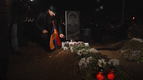 Mourning events in Armenia. Screenshot: https://youtu.be/YPxwa65KNAU