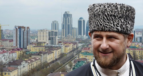 Ramzan Kadyrov, Grozny. Collage by the "Caucasian Knot". Photos: REUTERS/Ramzan Musaev, REUTERS/Maxim Shemetov