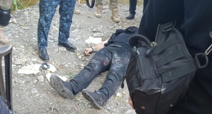 Alleged militant killed during a shootout with law enforcers in Grozny. Photo: press service of the National Antiterrorism Committee, http://nac.gov.ru