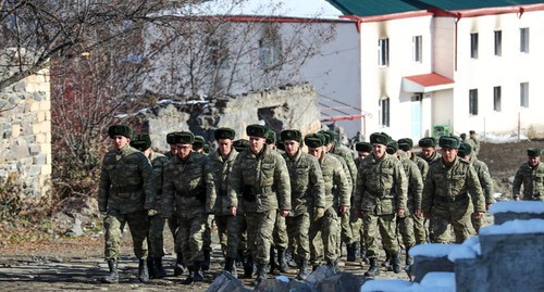 Azerbaijani soldiers in Kelbajar. Photo by Aziz Karinmov for the "Caucasian Knot"