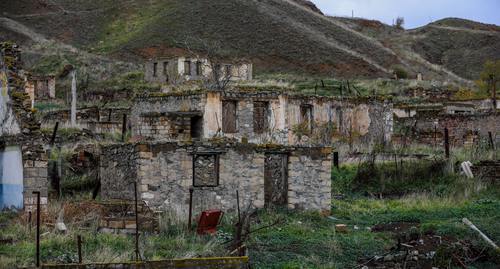 Destroyed homes in the Khudaferin village in the Jabrayil District of Azerbaijan. December 14, 2020. Photo by Aziz Karimov for the "Caucasian Knot"