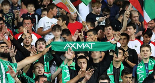 Fans of the "Akhmat" Football Club. Photo by the press service of the "Akhmat" FC http://www.fc-akhmat.ru/