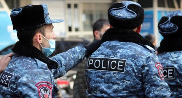 Police officers at a rally in Yerevan. Photo by Tigran Petrosyan for the "Caucasian Knot"