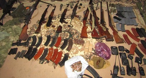 Firearms and ammunition discovered in the house of Akhra Avidzba, the former aide to the President of Abkhazia. Photo: https://mvdra.org/press/11887/