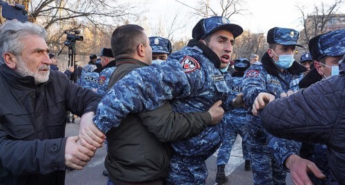 A protest action in Yerevan. March 9, 2021. Photo: REUTERS/Artem Mikryukov