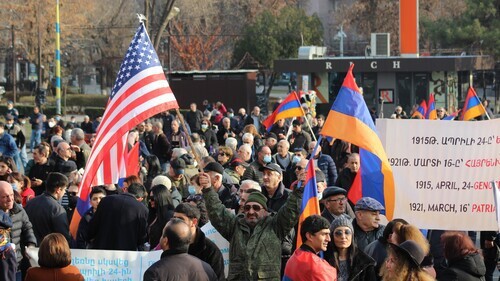 Participants of a rally in Yerevan demanding to invalidate the 1921 Moscow Treaty. Photo by Tigran Petrosyan for the "Caucasian Knot"