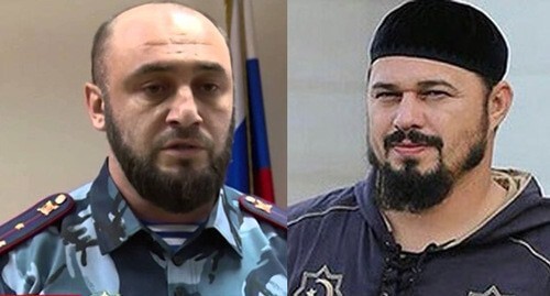 Ayub Kataev (on the left) and Abuzaid Vismuradov. Collage by the "Caucasian Knot". Photos: https://grozny.tv/news/security/41488, https://rf-smi.ru/krim/56314-v-moskve-izbili-eks-glavu-ovd-goroda-argun-ayuba-kataeva.html