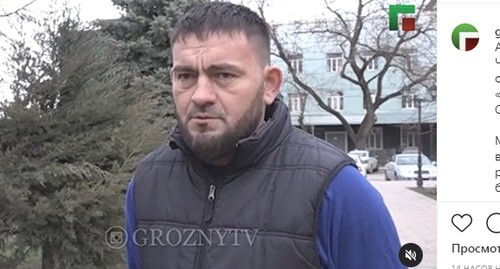 Movldi Akhmatov, a resident of Achkhoi-Martan who was deceived by the source of the "Novaya Gazeta". Screenshot of the post https://www.instagram.com/p/CMzhwgniZHo/